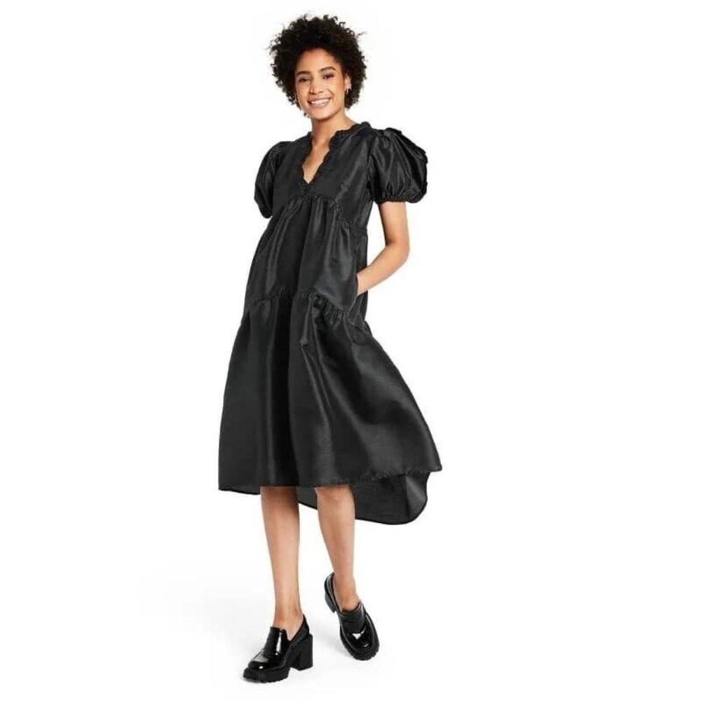 Kika Vargas for Target XL tiered ruffle shimmer dress